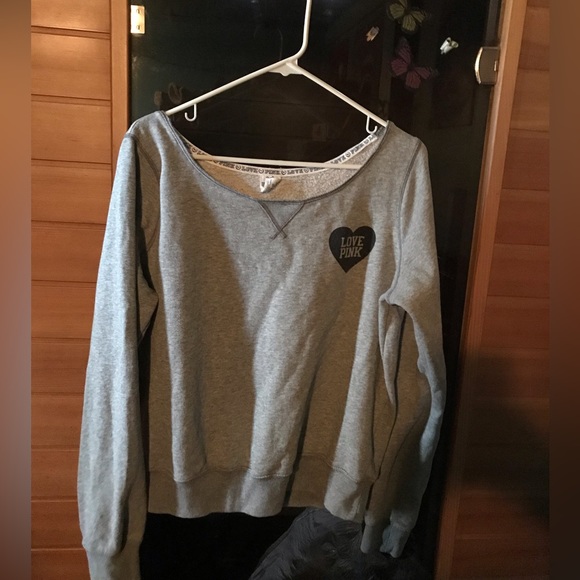 PINK Victoria's Secret Tops - Gray sweat shirt
